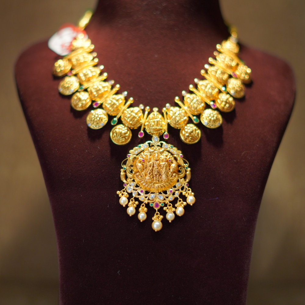 👑 Royal Lakshmi Mango Haram by Sri Venkataramana Jewellers!